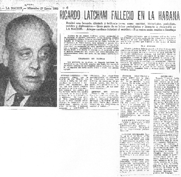 Ricardo Latcham falleció en La Habana