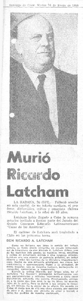 Murió Ricardo Latcham
