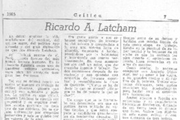 Ricardo A. Latcham