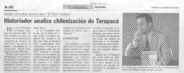 Historiador analiza chilenización de Tarapacá