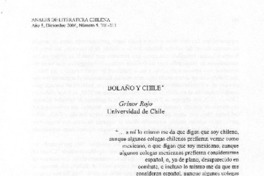 Bolaño y Chile