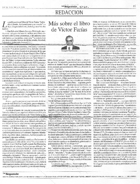 Más sobre el libro de Víctor Farías