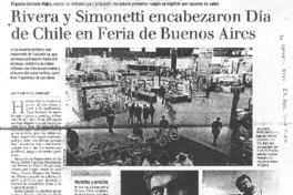 Rivera y Simonetti encabezaron Día de Chile en Feria de Buenos aires