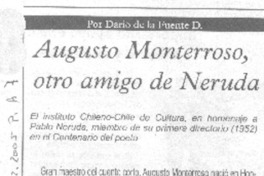 Augusto Monterroso, otro amigo de Neruda