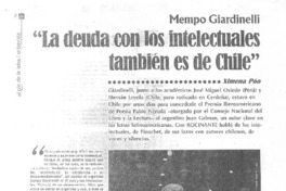 "La Deuda con los intelectuales también es de Chile" (entrevistas)