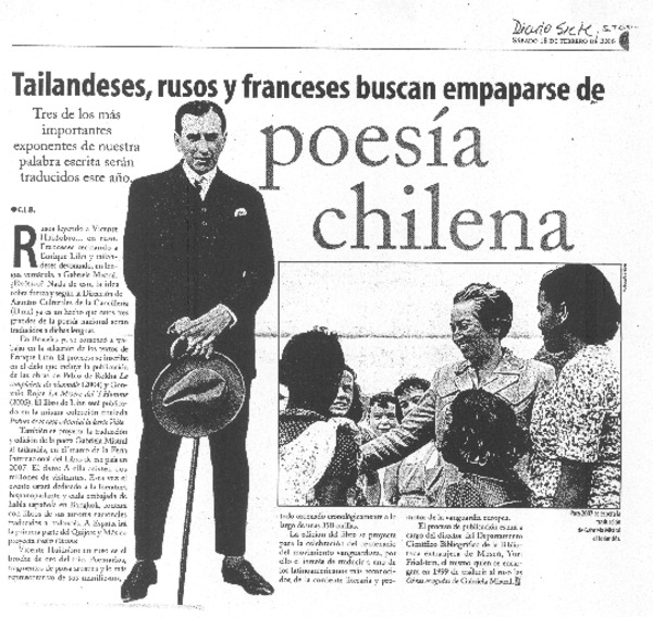 Tailandeses, rusos y franceses buscan empaparse de poesía chilena