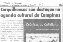 Cerquilhenses sao destaque na agenda cultural de Campinas