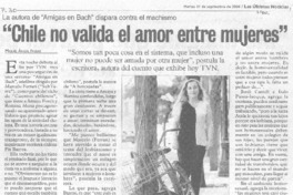 "Chileno valida el amor entre mujeres"