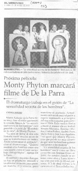 Monty Phyton marcará filme de De la Parra