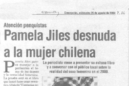 Pamela Jiles desnuda a la mujer chilena
