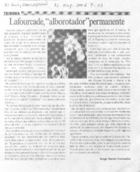 Lafourcade, "alborotador" permanente