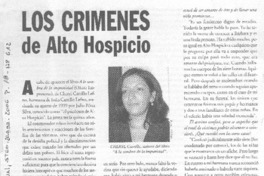 Los crímenes de Alto Hospicio : [entrevista]