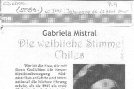 Gabriela Mistral Die Weibliche Stimme Chiles