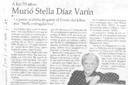 Murió Stella Díaz Varín