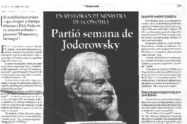 Partió semana de Jodorowsky