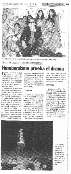 Humberstone prueba el drama