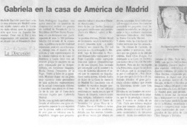 Gabriela en la casa de América de Madrid