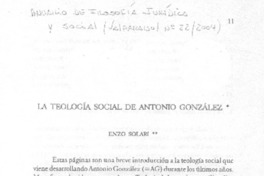 La teología social de Antonio González