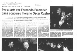 Por cuarta vez Fernando Emmerich gana concurso Oscar Castro
