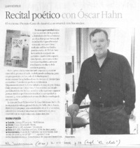 Recital poético con Óscar hahn
