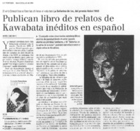 Publican libro de relatos de Kawabata inéditos en español