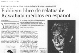 Publican libro de relatos de Kawabata inéditos en español
