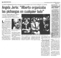 Ángela jeria: "Alberto organizaba las pichangas en cualquier lado"