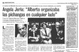 Ángela jeria: "Alberto organizaba las pichangas en cualquier lado"