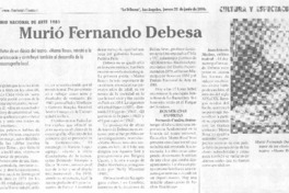 Murió Fernando Debesa