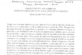 Presentación del libro de Marcos García de la Huerta