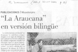 "La Araucana" en versión biligüe