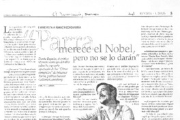 "Parra merece el Nobel, pero no se lo darán" [entrevista]
