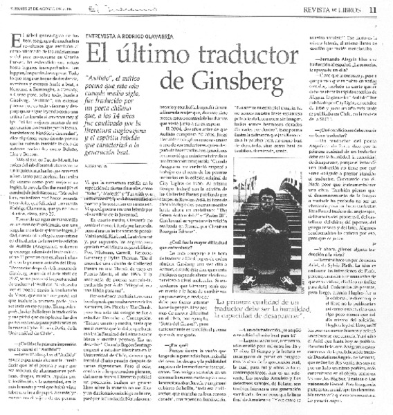 El último traductor de Ginsberg