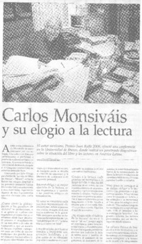 Carlos Monsiváis y su elogio a la lectura