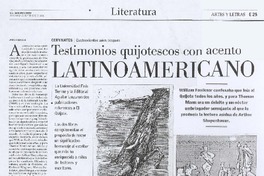 Testimonios quijotescos con acento latinoamericano.