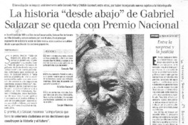La historia "desde abajo" de Gabriel Salazar se queda con Premio Nacional.