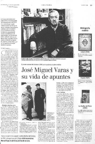 José Miguel Varas y su vida de apuntes