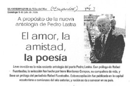 El amor, la amistad, la poesía