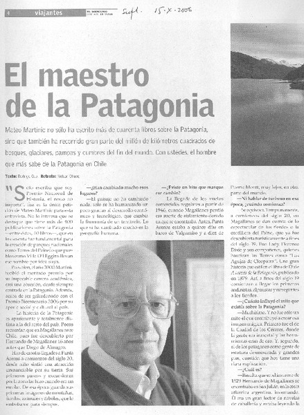El maestro de la Patagonia (entrevista)