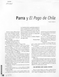 Parra y el pago de Chile