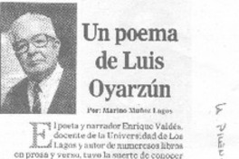 Un poema de Luis Oyarzún