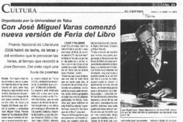 Con José Miguel Varas comenzó nueva versión de Feria del Libro