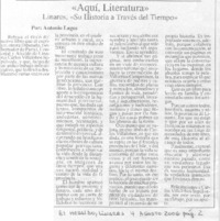 "Aquí, literatura" Linares, "Su historia a través del tiempo"