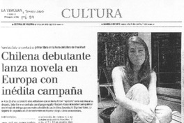 Chilena debutante lanza novela en Europa con inédita campaña