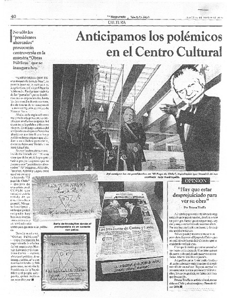 Anticipamos los polémicos artefactos de Nicanor Parra en el Centro Cultural Palacio de la Moneda