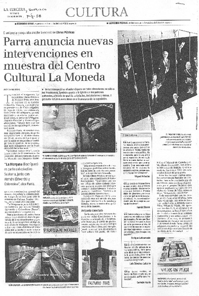 Parra anuncia nuevas intervenciones en muestra del Centro Cultural de La Moneda