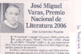 José Miguel Varas, Premio Nacional de Literatura 2006