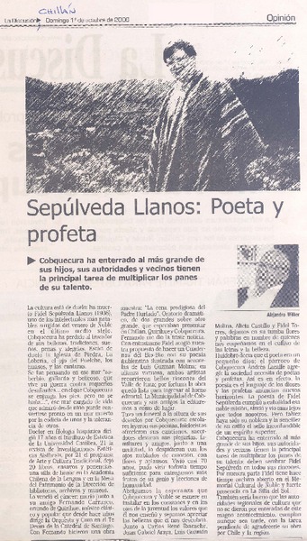 Sepúlveda Llanos : poeta y profeta