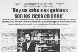 "Hoy no sabemos quiénes son los ricos en Chile" (entrevista)
