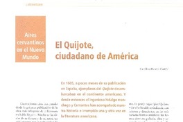 Aires cervantinos en el Nuevo Mundo : El Quijote, ciudadano de América